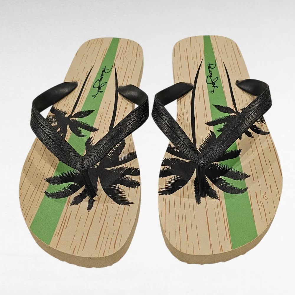 Panama Jack Palm Tree Flip Flops Size 7 /8